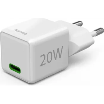 Hama Super Mini USB-C PD nástenná nabíjačka 20 W biela (00139548)