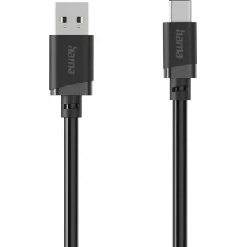 Hama USB-A na USB-C nabíjací a dátový kábel, 3 m, čierny 00201814