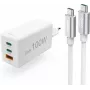 Hama USB-C rýchlonabíjačka s USB-C káblom, 100W Power Delivery, 1,5m, biela 00200027