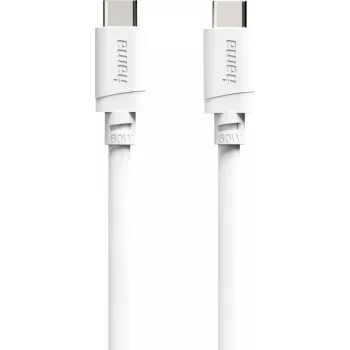 Hama USB-C na USB-C nabíjací kábel, 60 W Power Delivery, 1 m, biely (00201807)