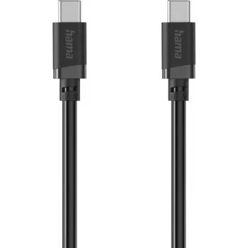 Hama USB-C na USB-C nabíjací kábel, 60W Power Delivery, 1m, čierny 00201806