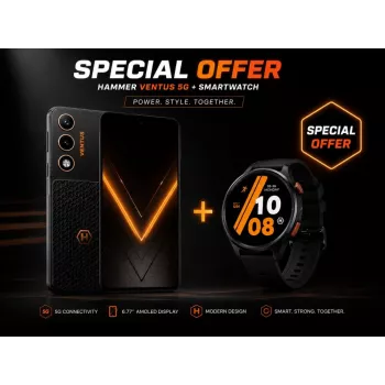 Hammer Ventus 5G 6,77 palca AMOLED 5G smartfón 8GB RAM 256GB čierny