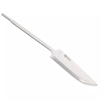 HELLE K75 brúsny polotovar s čepeľou, trojvrstvová nerezová oceľ, 101 mm, drop point, Scandi brúsenie, Nórsko