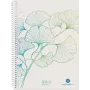 Herlitz GREENline Ginkgo Špirálový blok A5, 70 listov, štvorčekovaný 50033508