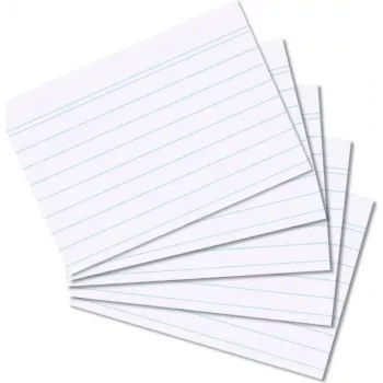 HERLITZ kartotékové karty DIN A8 linajkované biele 170g bezdrevné modré linky 100 kusov