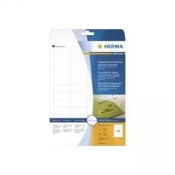 HERMA 8016 krištáľovo číre lesklé polyesterové etikety A4 45,7 x 21,2 mm 1200 etikiet