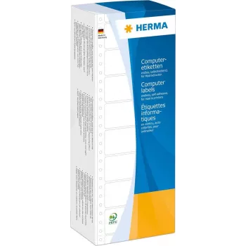 HERMA 8210 počítačové etikety – nekonečný papier, perforované, permanentne lepiace, matný biely papier, 88,9 x 23 mm, 6000 etikiet