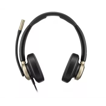 Hewlett Packard Poly Mission 820 stereo USB káblový headset s mikrofónom s potlačením hluku - čierna