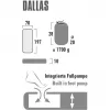High Peak Dallas jednolôžkový nafukovací matrac 41032, Citronelle/Žltý, integrovaná pumpa