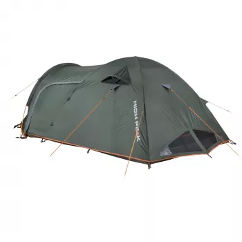 High Peak Kira 4.1 kupolový stan (tmavozelená/sivá, s tunelovou predsieňou, Climate Protection 80)