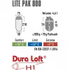 High Peak Lite Pak 800 spací vak (zelený/červený)