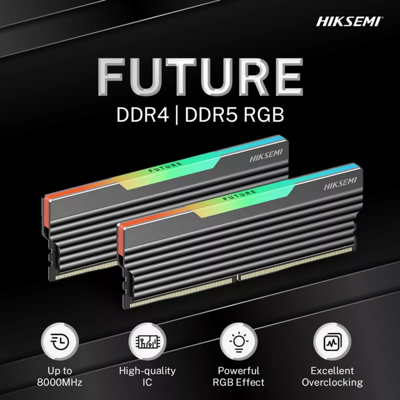 HIKSEMI Future RGB 16GB Kit (2x8GB) 3600MHz DDR4 desktopová herná pamäť čierna