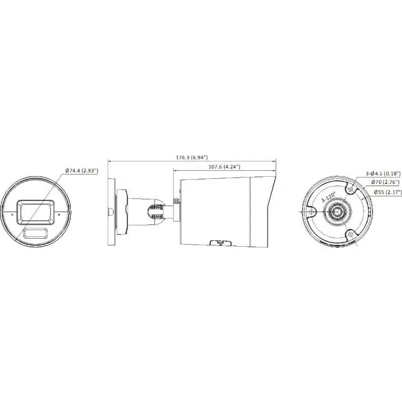 Hikvision 12MP DS-2CD20126G3-IUY/SL(2.8mm)(eF) IP kamera, čierna