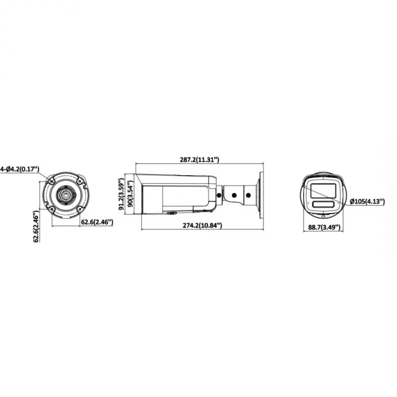 Hikvision 12MP IP kamera DS-2CD2T126G3-IS2UY/SL(2,8mm)(eF) AcuSense DarkFighter