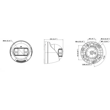 Hikvision DS-2CD1383G2P-LIUF/SL 8 MP Smart Hybrid Light Turret IP kamera s obojsmerným zvukom, 2,0 mm objektív