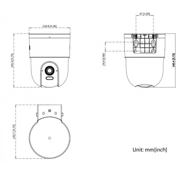 Hikvision DS-2CD1F47G3H-LIUF/SX 4MP pevná dome IP kamera so zabudovaným mikrofónom, 2,8-mm objektív, IP67, IK10, PoE