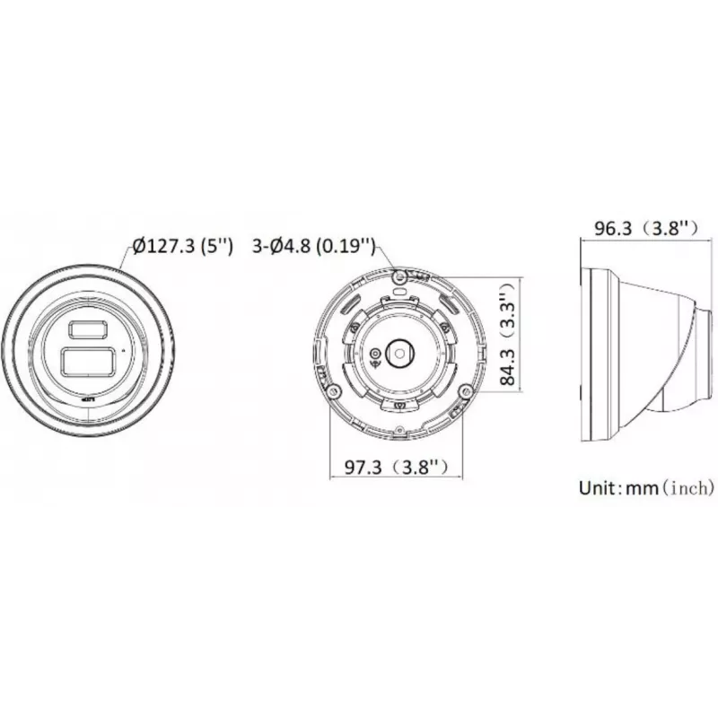 Hikvision DS-2CD2343G2-LI2U(2.8mm) 4MP turret IP kamera, Live-Guard, AcuSense, čierna