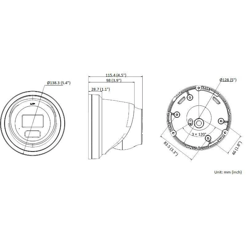 Hikvision DS-2CD2346G2H-IU(2.8MM)(EF)/PL DarkFighter AcuSense 4MP IP turret kamera, 2,8 mm, vstavaný mikrofón, PoE