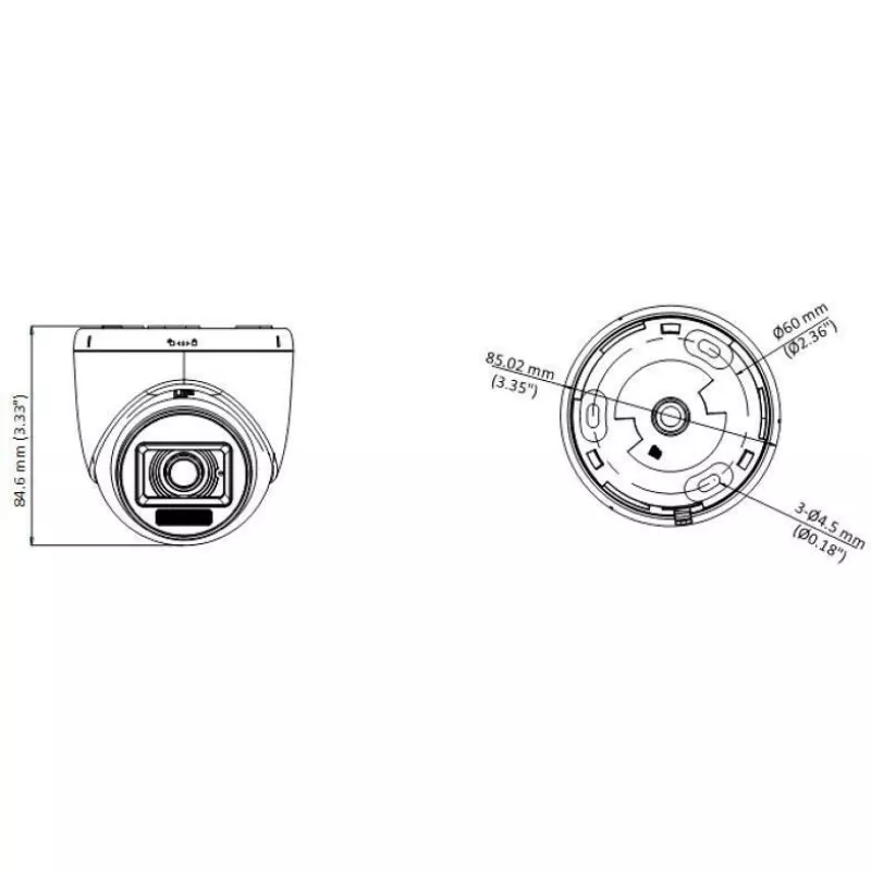 Hikvision DS-2CE76D0T-LPFS 2MP Turbo-HD turret kamera (2,8mm)