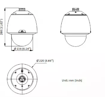 Hikvision DS-2DE5432WG1-E 4MP PTZ Dome IP bezpečnostná kamera, 32x optický zoom, 150m IR, PoE+