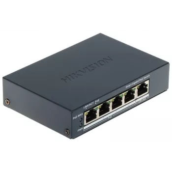 Hikvision DS-3E1505P-EI 4-portový PoE switch 1 Gbps