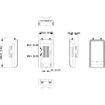 Hikvision DS-3WFB-EI-5ACG 5GHz vonkajší WiFi bridge (300Mbps, 16dBi, IP65)