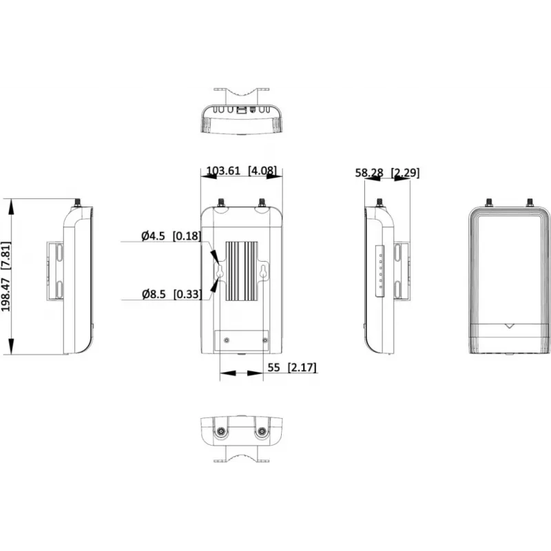 Hikvision DS-3WFB-EI-5ACG 5GHz vonkajší WiFi bridge (300Mbps, 16dBi, IP65)