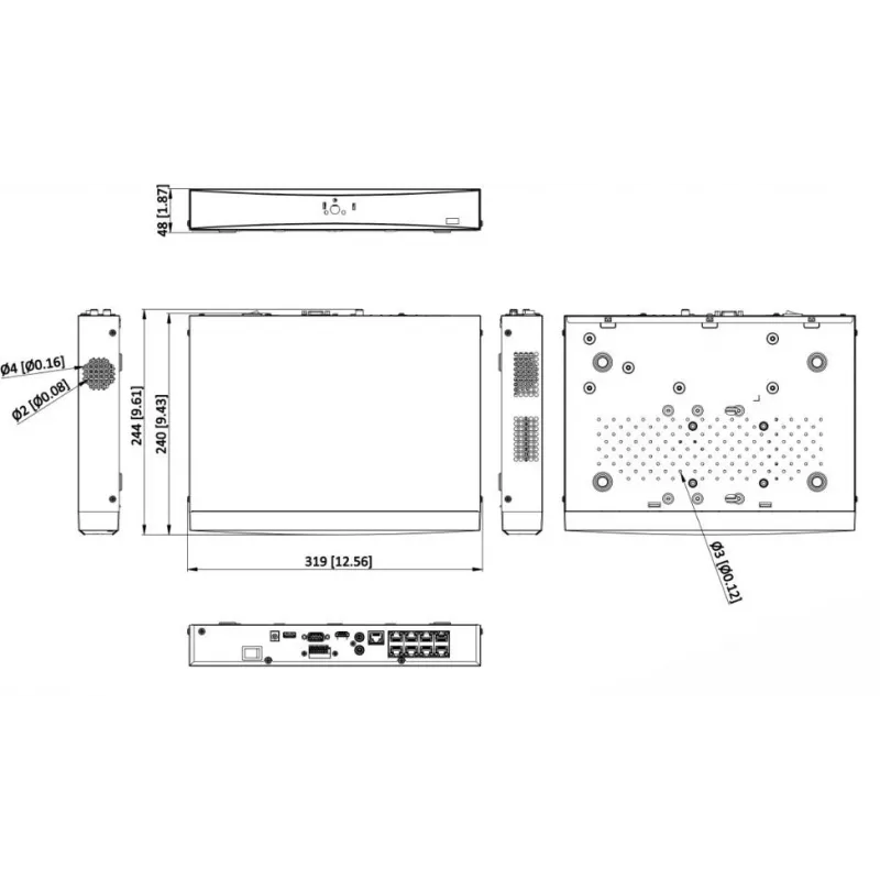 Hikvision DS-7608NXI-K1/8P/VPro(STD) 8-kanálový AcuSense 4K PoE NVR
