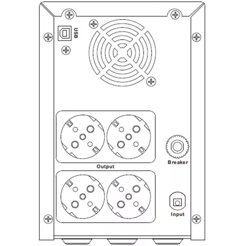 Hikvision DS-UPS3000-R(O-STD)/EU záložný zdroj UPS 3000 VA / 1800 W, AVR, LCD, 4x Schuko, USB