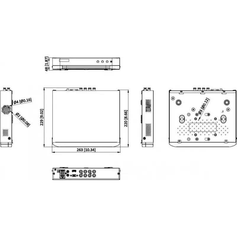 Hikvision iDS-7208HQHI-M1/T 8-kanálový 5-in-1 AcuSense hybridný DVR