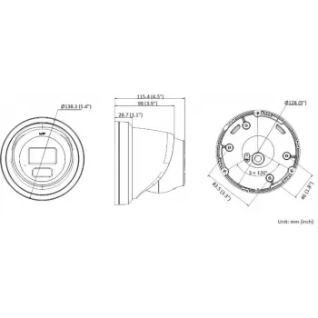 Hikvision Pro Series s AcuSense DS-2CD2366G2H-IU(2.8MM) 6 MP turret IP bezpečnostná kamera, vonkajšia, 3200 x 1800 pixelov, strop/stena