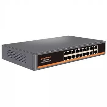 HISMART PoE switch 100 Mbps 16 portov + 2G uplink