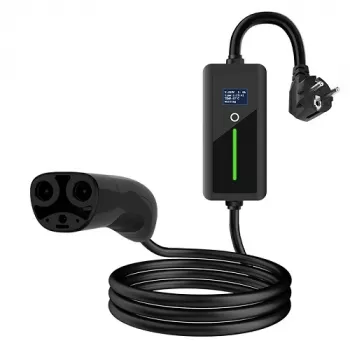 HISMART prenosná nabíjačka EV pre Tesla NACS - Schuko (220V), 8-16A, 3,5kW, 1-fázová, 5m