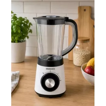 HNC stolový mixér HPM 8164 HEINRICH'S 2000W vysokovýkonný stolový mixér s 2L Tritan nádobou, 6 nerezovými čepeľami, plynulou rýchlosťou, Pulse, Ice Crush, čierna/strieborná