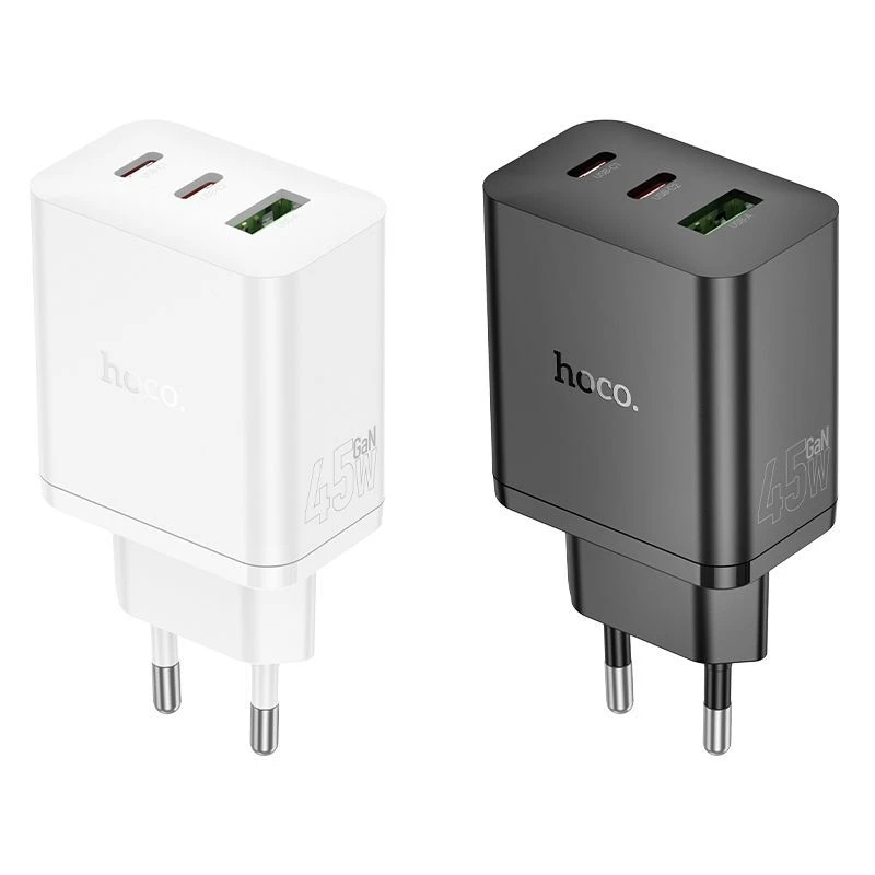Hoco N50 Scenery PD45W (2C1A) nabíjačka EU plug čierna