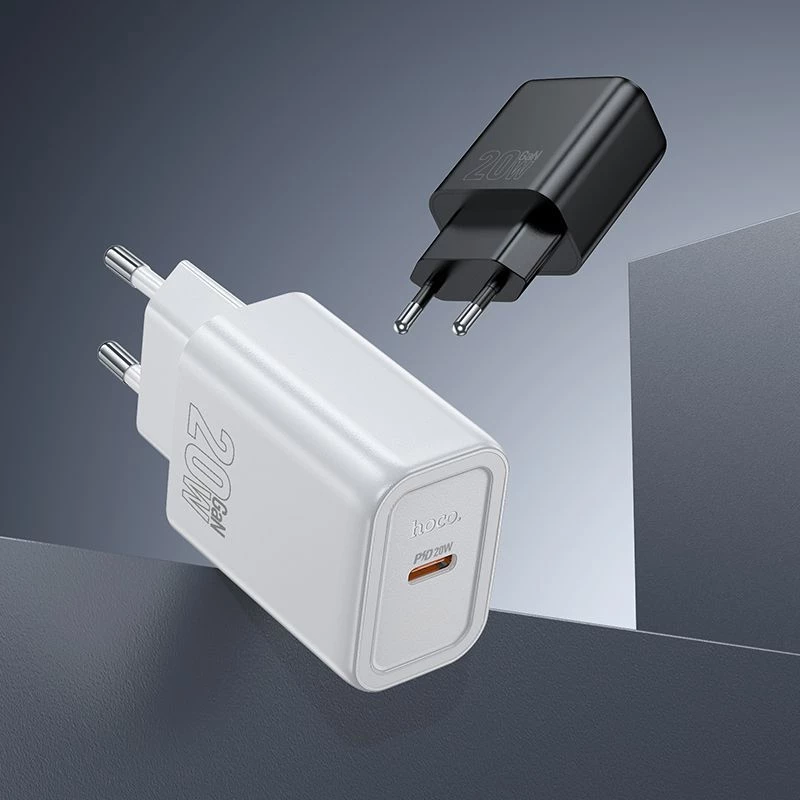 Hoco N60 Gentle Single Port PD20W nabíjačka (EU) čierna