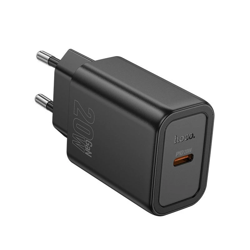 Hoco N60 Gentle Single Port PD20W nabíjačka (EU) čierna