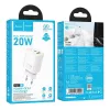 Hoco N61 Gentle PD20W+QC3.0 nabíjačka (EU) biela