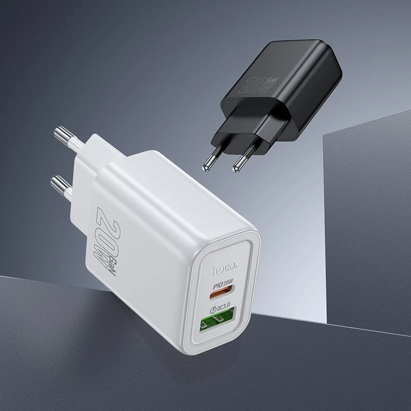 Hoco N61 Gentle PD20W+QC3.0 nabíjačka (EU) biela