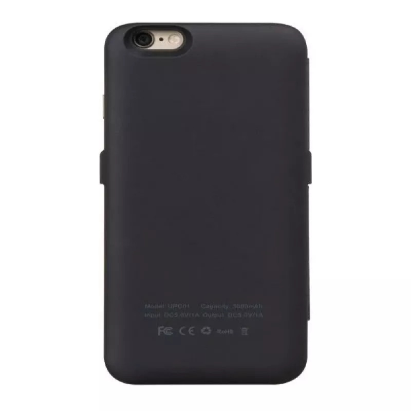 Hoco ultra tenké puzdro s batériou 3000mAh s koženým krytom pre Apple iPhone 6/6S čierne