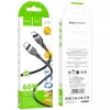 Hoco X109 Energy 60W silikónový nabíjací dátový kábel USB-C na USB-C 1m čierny