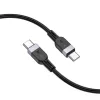 Hoco X109 Energy 60W silikónový nabíjací dátový kábel USB-C to USB-C 3 m čierny