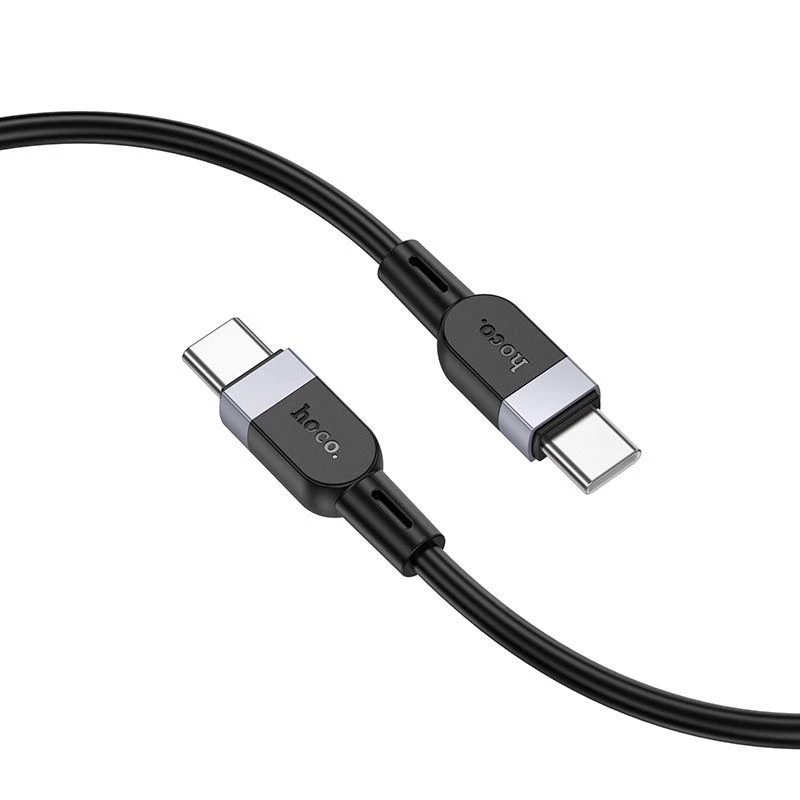 Hoco X109 Energy 60W silikónový nabíjací dátový kábel USB-C to USB-C 3 m čierny