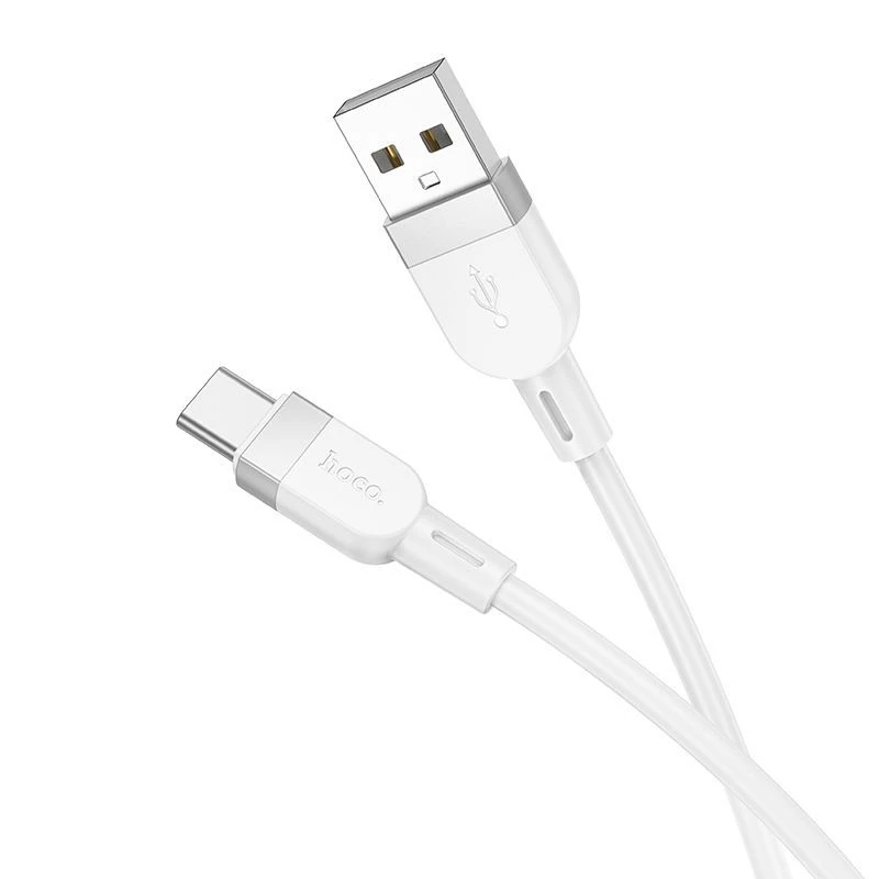 Hoco X109 Energy silikónový nabíjací dátový kábel Type-C (L=1M) biela