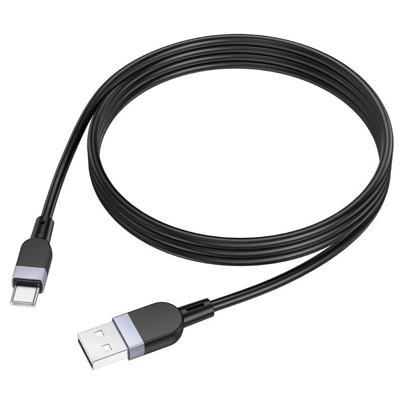 Hoco X109 Energy silikónový nabíjací dátový kábel USB-A na USB-C 1m čierny