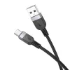 Hoco X109 Energy silikónový nabíjací dátový kábel USB-A na USB-C 1m čierny