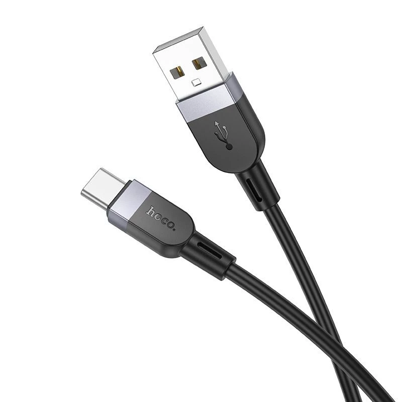 Hoco X109 Energy silikónový nabíjací dátový kábel USB-A na USB-C 1m čierny