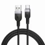 Hoco X109 Energy silikónový nabíjací dátový kábel USB-A na USB-C 1m čierny
