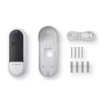 Homematic IP video zvonček HmIP-CODB, 3 MP, Wi-Fi, biela