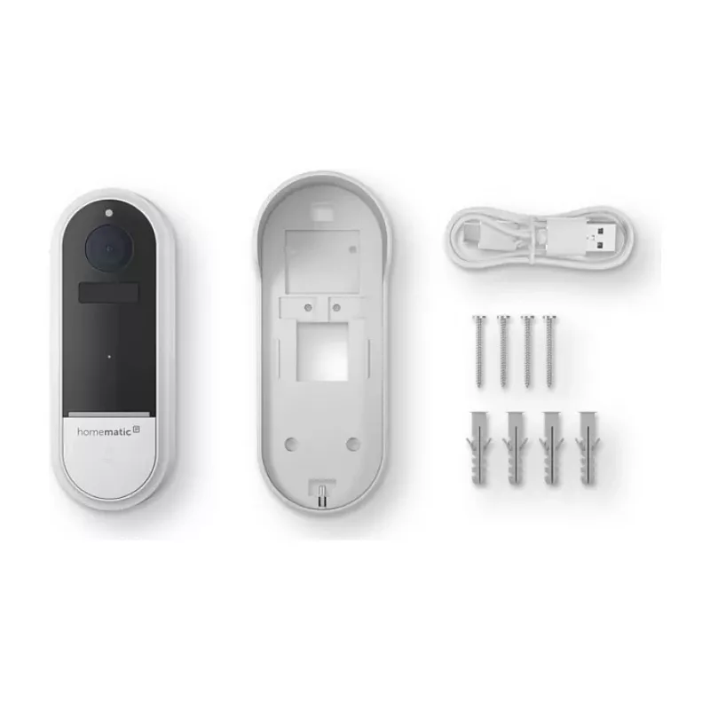 Homematic IP video zvonček HmIP-CODB, 3 MP, Wi-Fi, biela